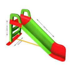 Aga4Kids Tobogan z ročajem 140 cm Zelena-rdeča