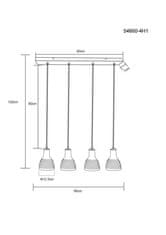 Globo Viseča svetilka Globo LENNA 54660-4H1