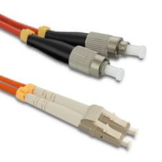 Qoltec povezovalni kabel iz optičnih vlaken lc/upc - fc/upc | multimode | 50/125 | om2 | duplex | 1m