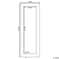 Beliani Stensko ogledalo v starinskem zlatu 51x141 cm BELLAC