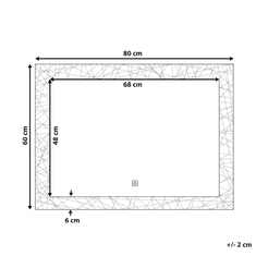 Beliani Stensko ogledalo z osvetlitvijo LED 60 x 80 cm NEXON