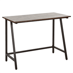 Beliani Pisalna miza iz temnega lesa 100 x 50 cm črna VILSECK