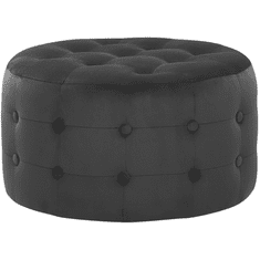 Beliani Žametni stolček črne barve TAMPA