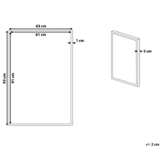 Beliani Uokvirjena slika na platnu cvetlični motiv 63 x 93 cm bež in modra CORVARO