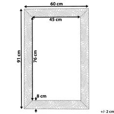 Beliani Stensko ogledalo 60 x 91 cm sivo NEVEZ