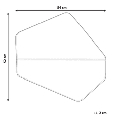 Beliani Stensko ogledalo 54 x 52 cm srebrno WARHEM