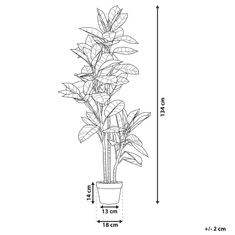 Beliani Umetna lončnica 134 cm FICUS ELASTICA