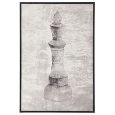 Beliani Uokvirjena slika šah 63 x 93 cm siva BUDRIO