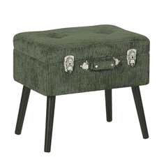 Beliani Zeleni stolček iz manšete s prostorom za shranjevanje MALLARD