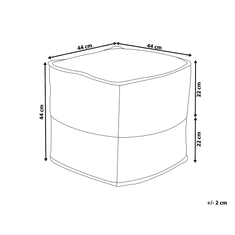 Beliani Tabure temno siv 44 x 44 cm KIRAMA