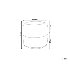 Beliani Mint zelena puf 46 x 48 cm DALAMA