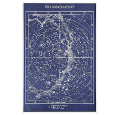 Beliani Uokvirjena slika na platnu zemljevid zvezd 63 x 93 cm modra TRAVERSA