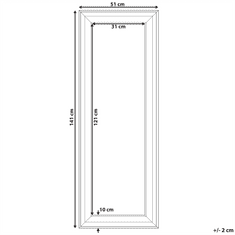 Beliani Belo stensko ogledalo v okrasnem okvirju 51 x 141 cm LUNEL