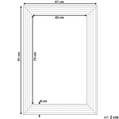 Beliani Stensko ogledalo 61x91 cm CHATAIN