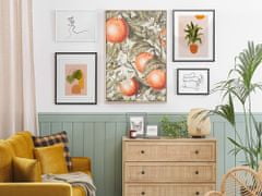 Beliani Uokvirjena slika na platnu pomaranče 63 x 93 cm zelena/oranžna GUALDO