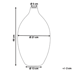 Beliani Dekorativna vaza 46 cm bela BAEZA