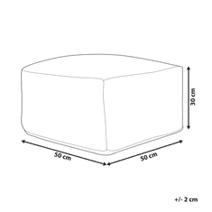 Beliani Črno-beli puf 50x30 cm MUKKI