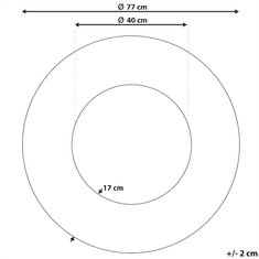 Beliani Stensko ogledalo ø 77 cm baker GODHRA