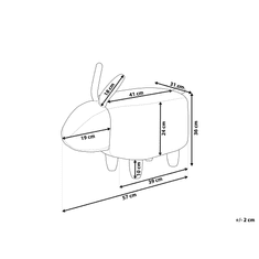 Beliani Sivi stol BUNNY
