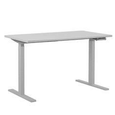 Beliani Ročno nastavljiva pisalna miza 130 x 72 cm bela DESTIN II
