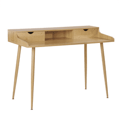 Beliani Pisalna miza iz svetlega lesa 120 x 60 cm LENORA