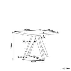 Beliani Vrtna miza iz umetnega betona 90 x 90 cm siva OLBIA