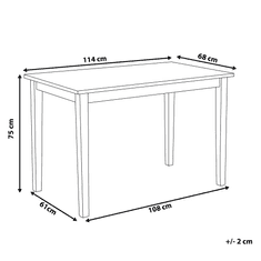 Beliani Bela lesena jedilna miza 114 x 68 cm GEORGIA