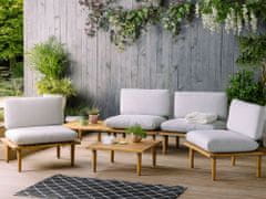Beliani Komplet štirih vrtnih foteljev, svetlo siva FRASCATI
