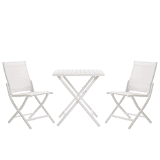 Beliani Aluminijast bistro set CAORLE white