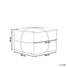 Beliani Puf 60 x 45 cm, eko usnje, rjava BORI