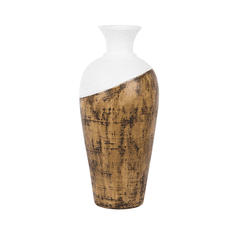 Beliani Dekorativna vaza belo-rjava BONA