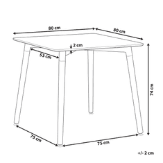 Beliani Črna jedilna miza BUSTO 80 x 80 cm