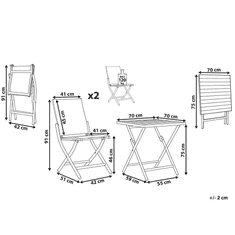 Beliani Aluminijast bistro set CAORLE white