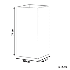 Beliani Cvetlični lonec bež kvadratni 40x40x77 cm DION