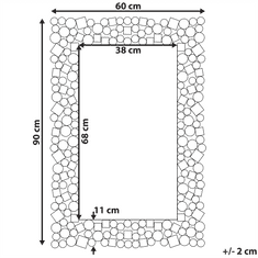 Beliani Stensko ogledalo MERNEL 60 x 90 cm