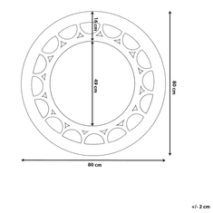 Beliani Stensko ogledalo ø 80 cm srebrno LOLIF