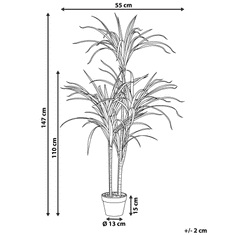 Beliani Umetna rastlina v loncu 147 cm DRACAENA ANITA