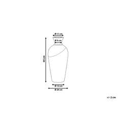 Beliani Dekorativna vaza črno-rjava BONA
