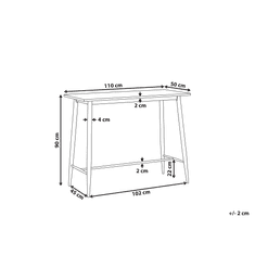 Beliani Barska miza 90 x 50 cm bela in svetla