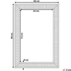 Beliani Stensko ogledalo v zlati in srebrni barvi 60x90 cm CASSIS