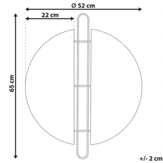 Beliani Stensko ogledalo okroglo ø 52 cm zlato ATTIN