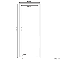 Beliani Stensko ogledalo z belim okvirjem 50x130 cm BENON