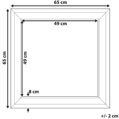 Beliani Stensko ogledalo CAVAN 65x65cm srebrno