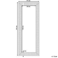 Beliani Stensko ogledalo v zlati in srebrni barvi 51 x 141 cm CASSIS