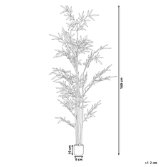 Beliani Umetna rastlina v loncu 160 cm BAMBOO
