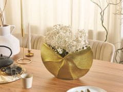 Beliani Kovinska cvetlična vaza zlata HATTUSA