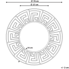 Beliani Zlato stensko ogledalo ø70 cm FLERS