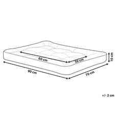 Beliani Pasja postelja siva 90 x 70 cm HAMUR