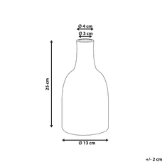 Beliani Keramična cvetlična vaza 25 cm bela ANKON