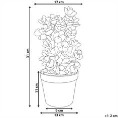 Beliani Umetna rastlina v loncu 31 cm HOUSELEEK PLANT